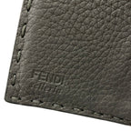 Fendi Bifold Wallet Dark Gray L-shaped Zipper Leather — view 5