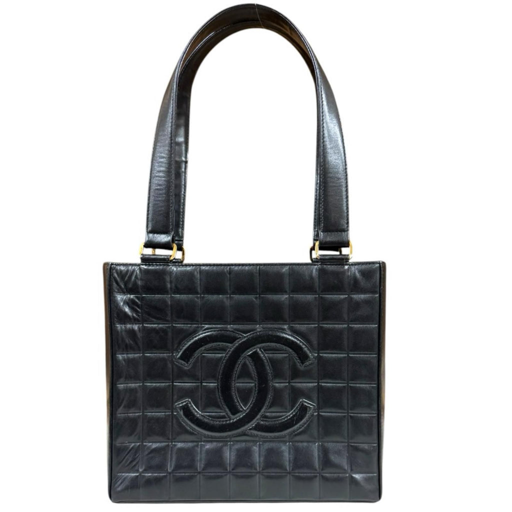 Chanel Choco Bar Tote Lambskin Black