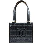 Chanel Choco Bar Tote Lambskin Black
