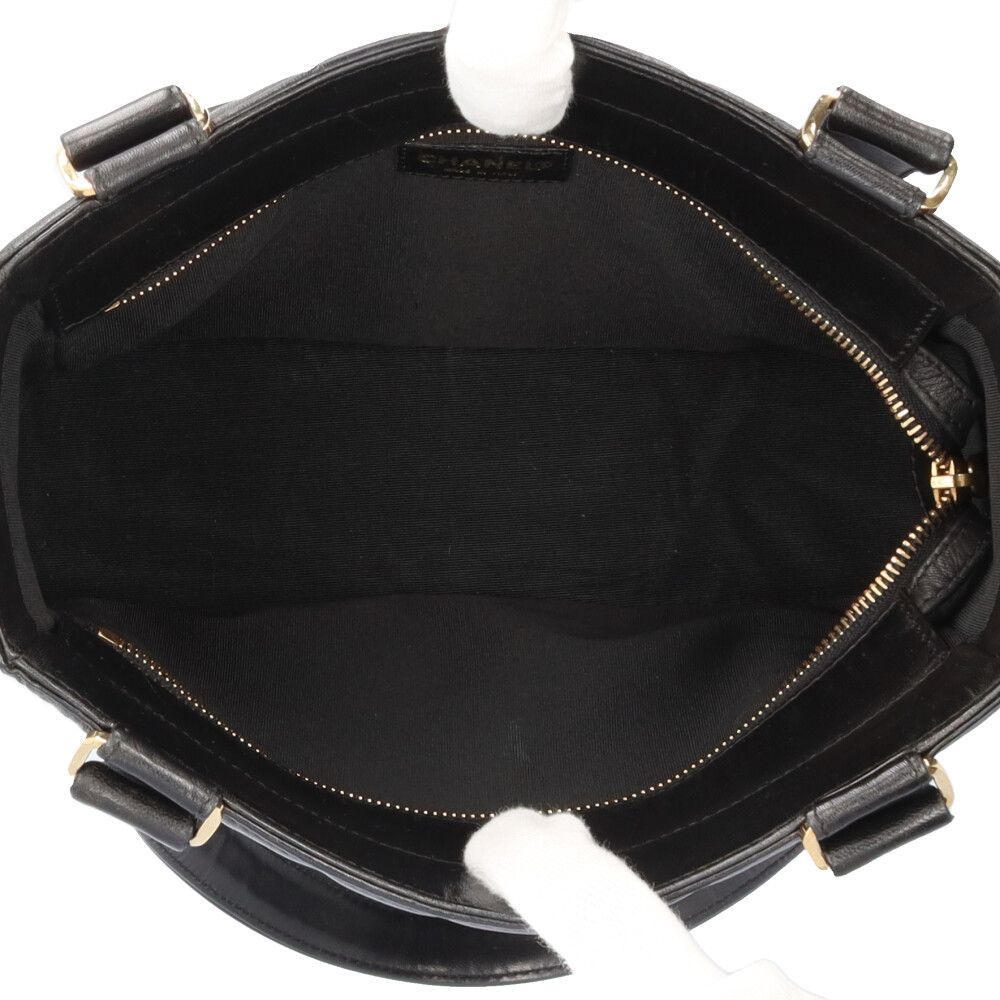 Chanel Choco Bar Tote Lambskin Black — view 7