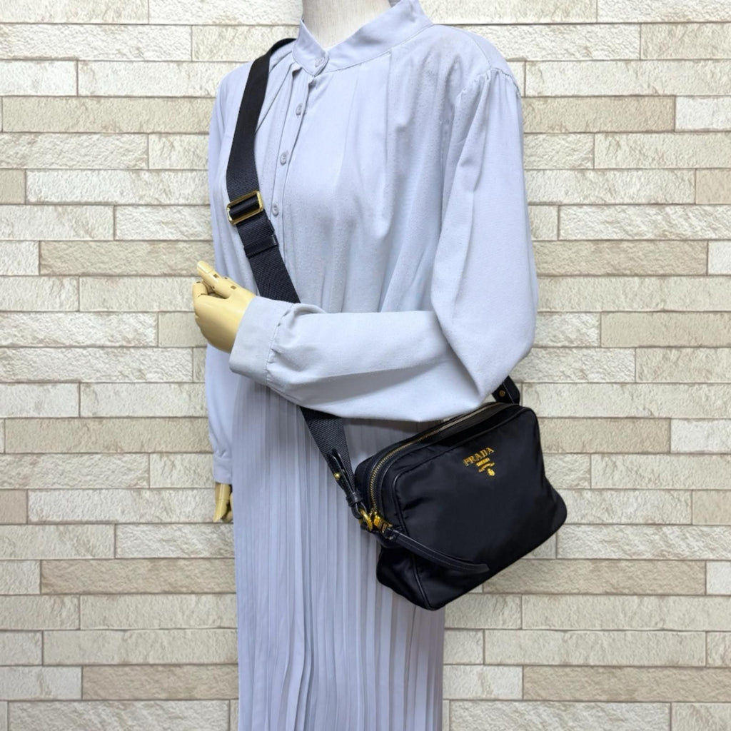 Prada Shoulder Bag Nylon Black