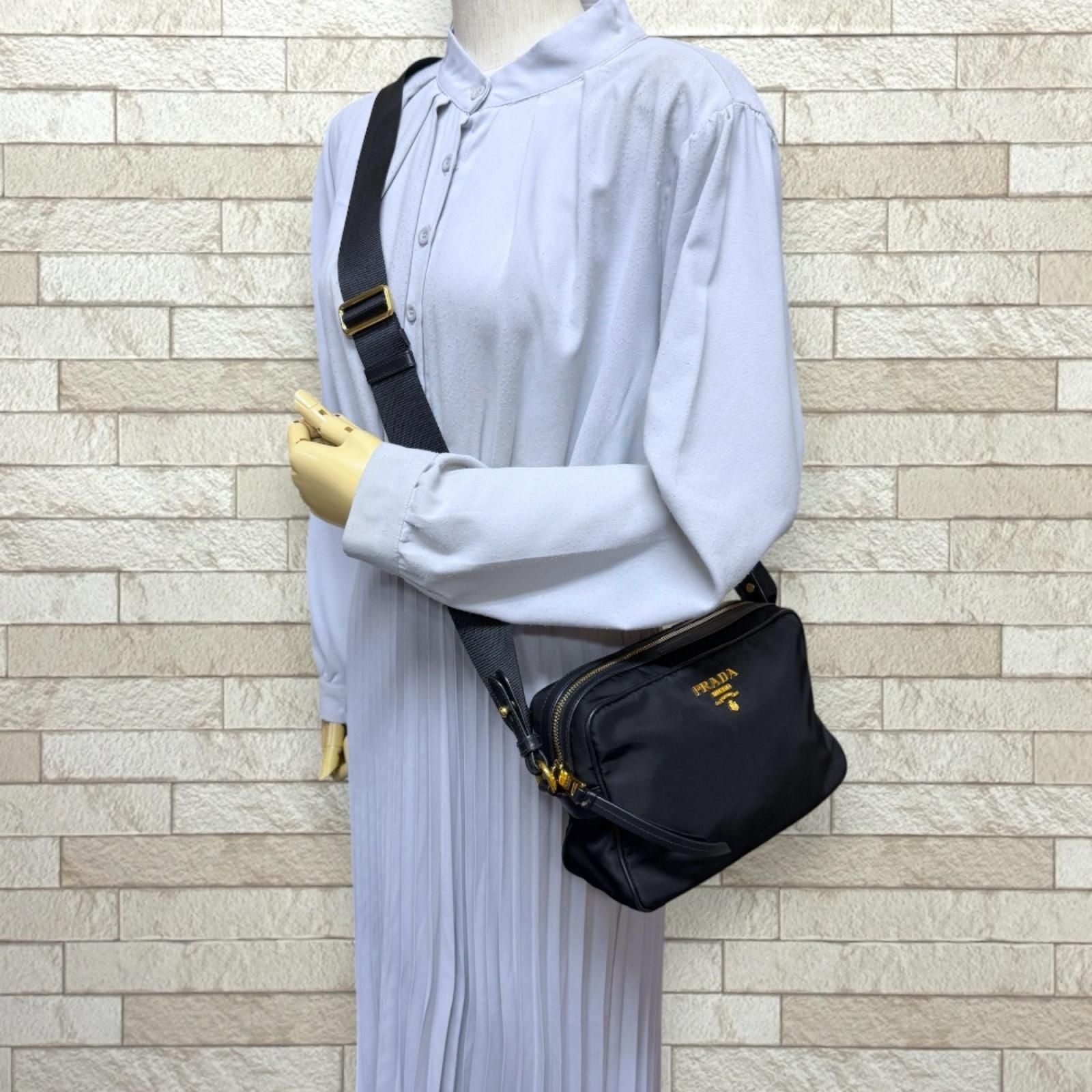 Prada Shoulder Bag Nylon Black