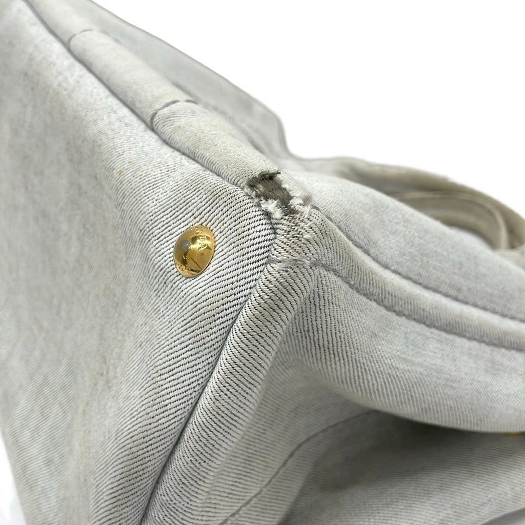 Prada Tote Canapa Light Blue — view 6