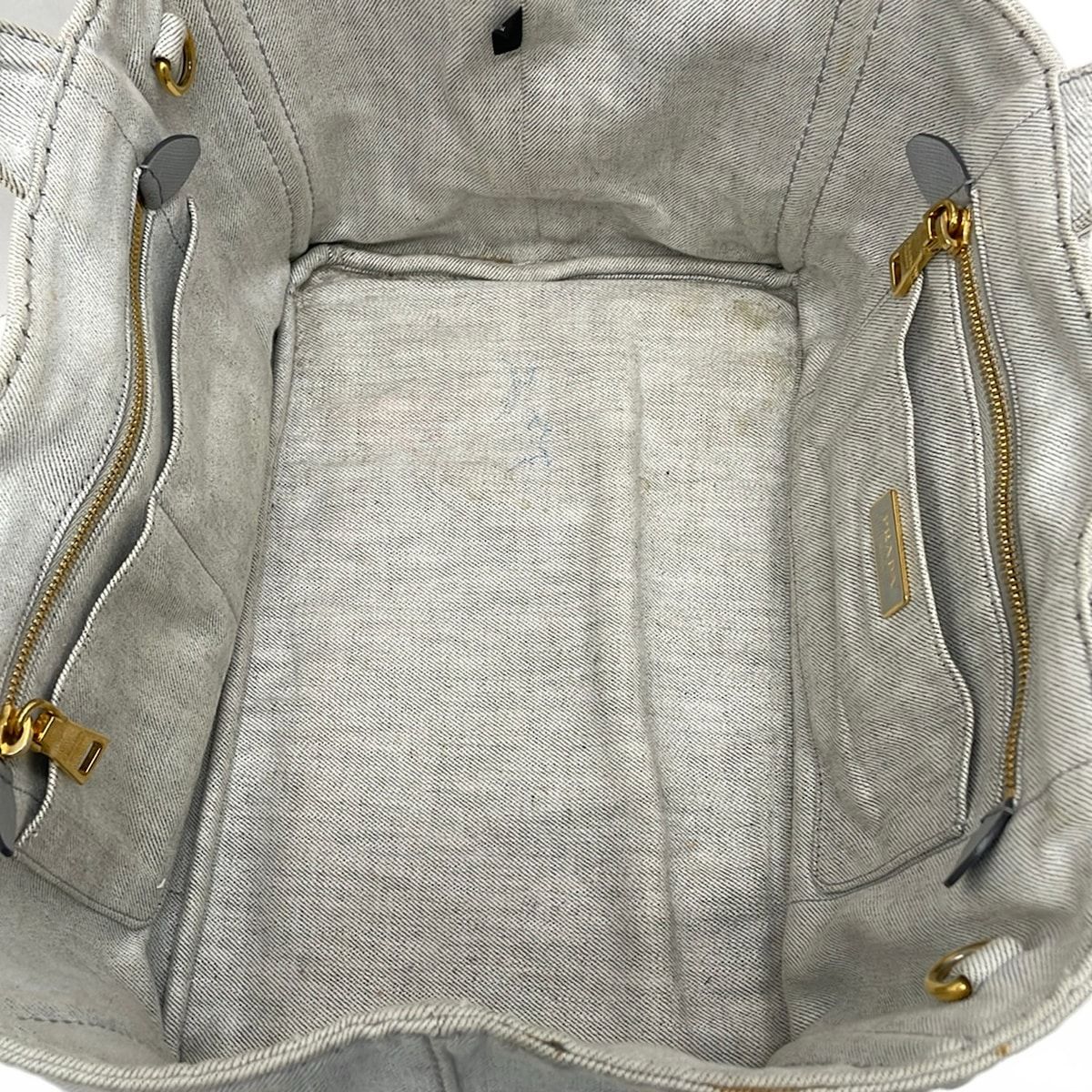 Prada Tote Canapa Light Blue — view 7