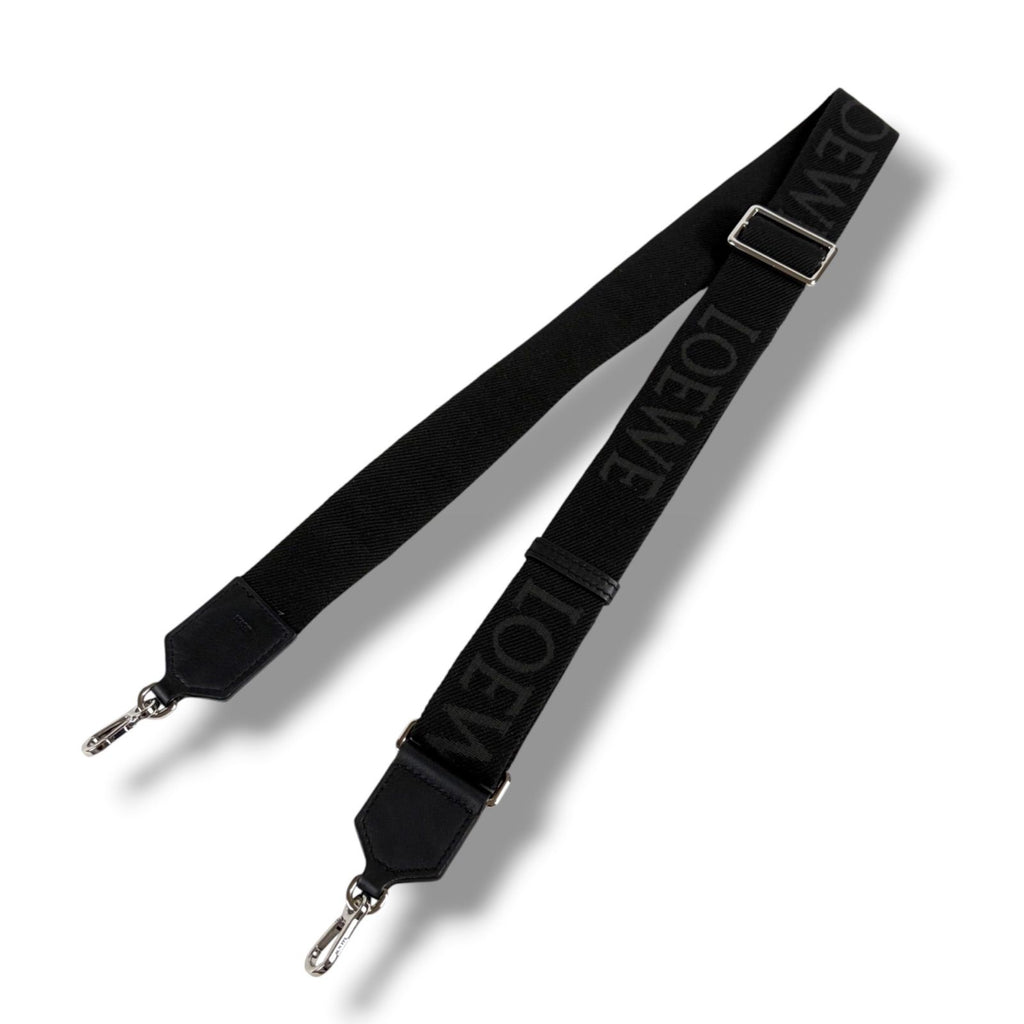 Loewe Webbing Strap Jacquard Calf Black Shoulder Gold — view 3