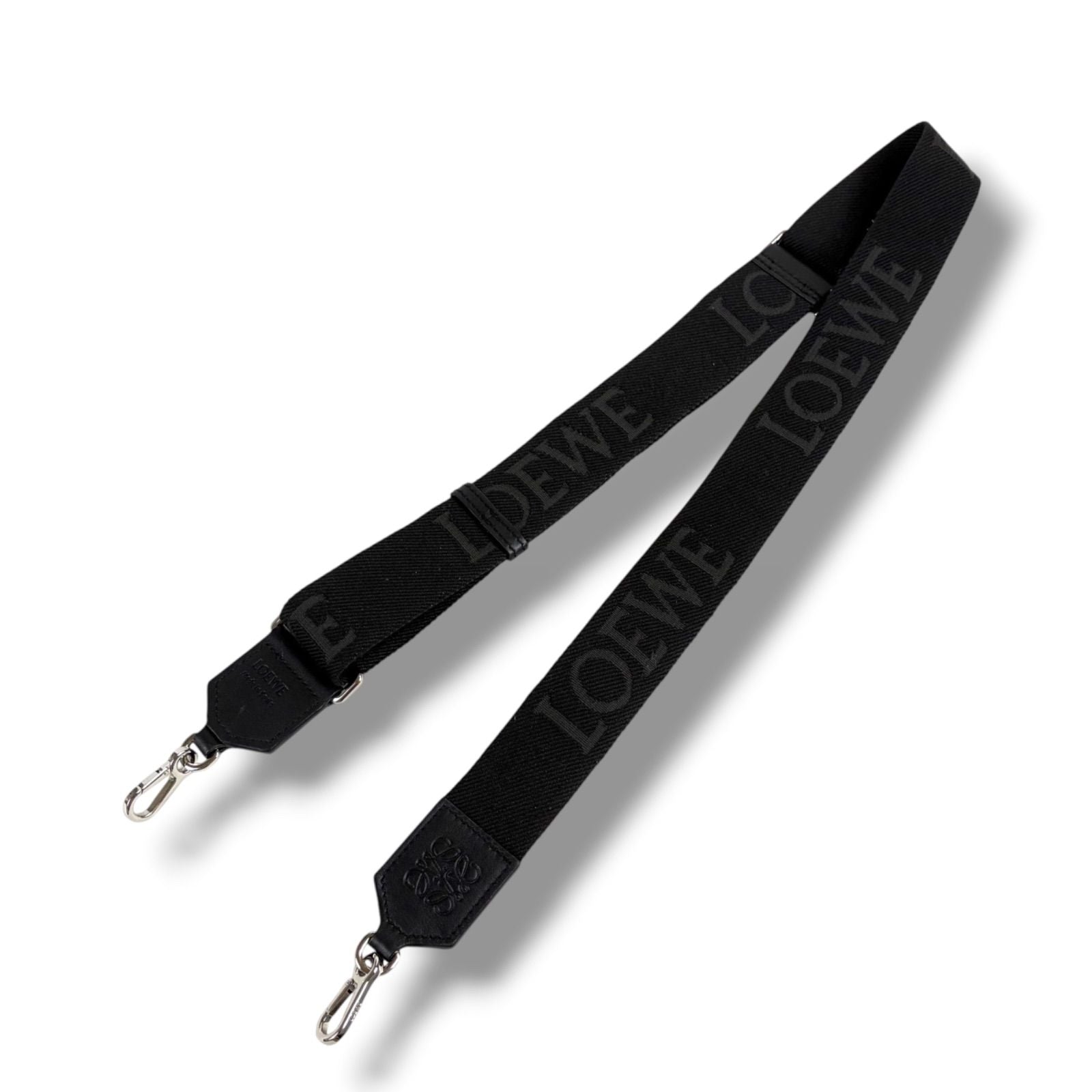 Loewe Webbing Strap Jacquard Calf Black Shoulder Gold — view 2