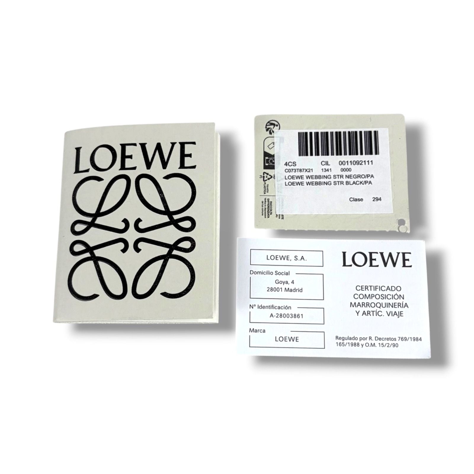 Loewe Webbing Strap Jacquard Calf Black Shoulder Gold — view 7