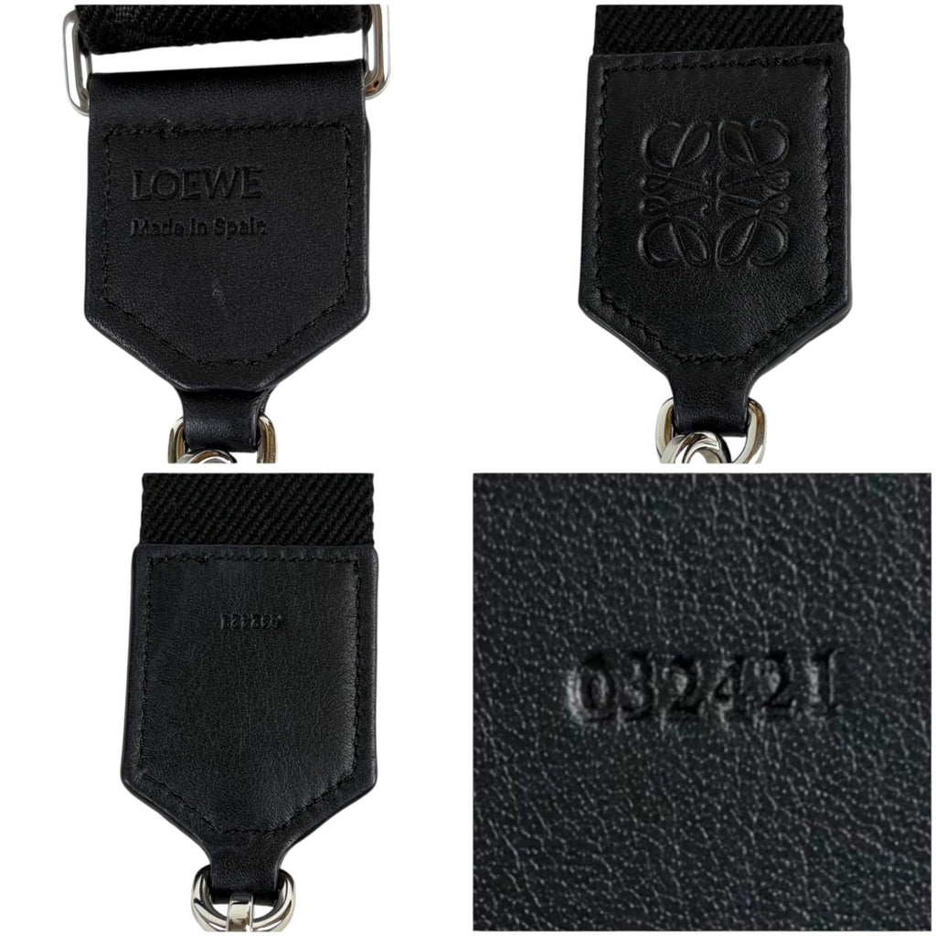 Loewe Webbing Strap Jacquard Calf Black Shoulder Gold — view 6