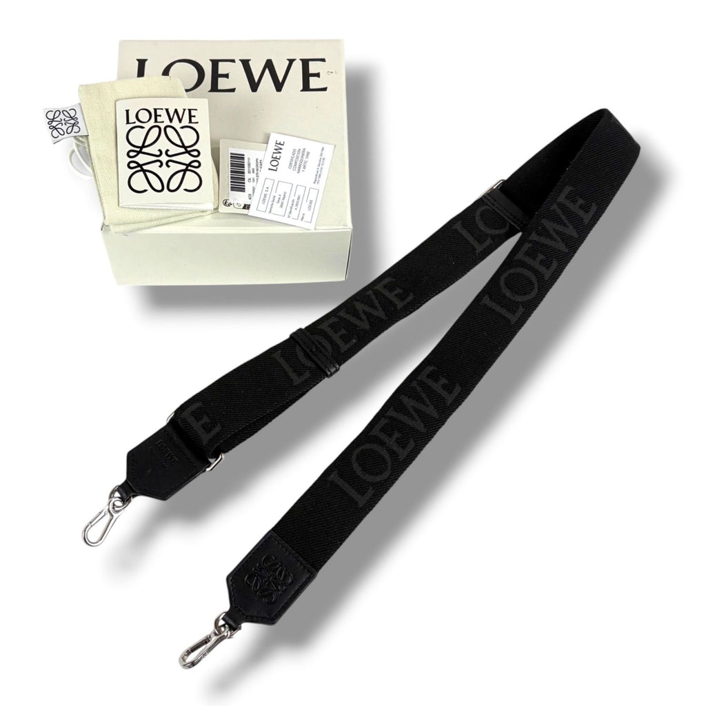 Loewe Webbing Strap Jacquard Calf Black Shoulder Gold
