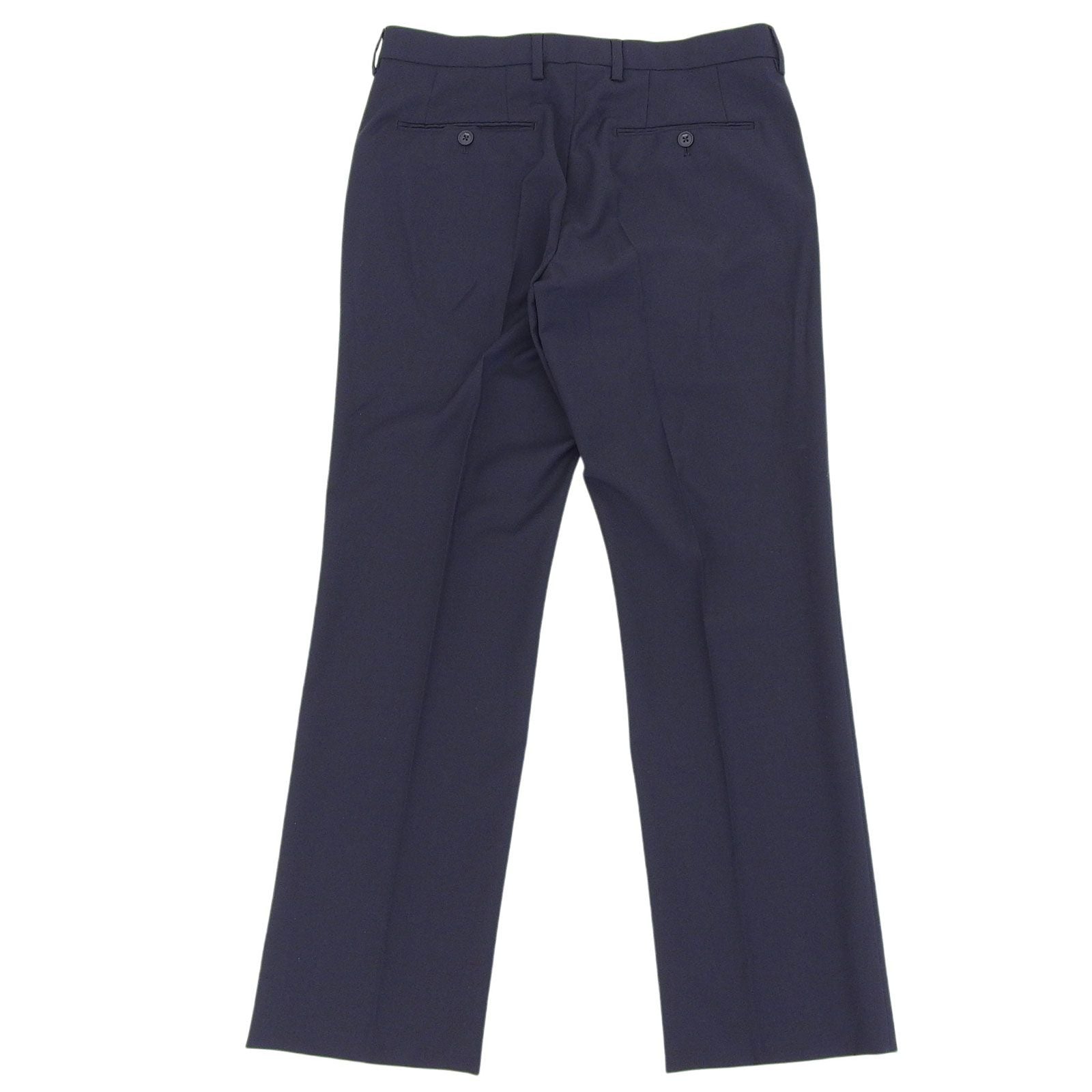 Fendi Wool Blend Logo Buttoned Trousers Pants Navy 44 Hanger Included — view 2