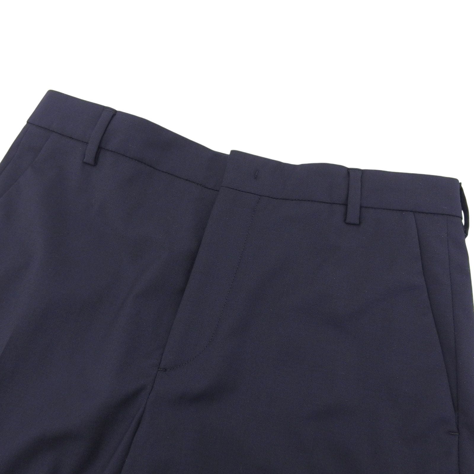 Fendi Wool Blend Logo Buttoned Trousers Pants Navy 44 Hanger Included — view 3