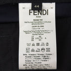 Fendi Wool Blend Logo Buttoned Trousers Pants Navy 44 Hanger Included — view 7