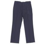 Fendi Wool Blend Logo Buttoned Trousers Pants Navy 44 Hanger Included