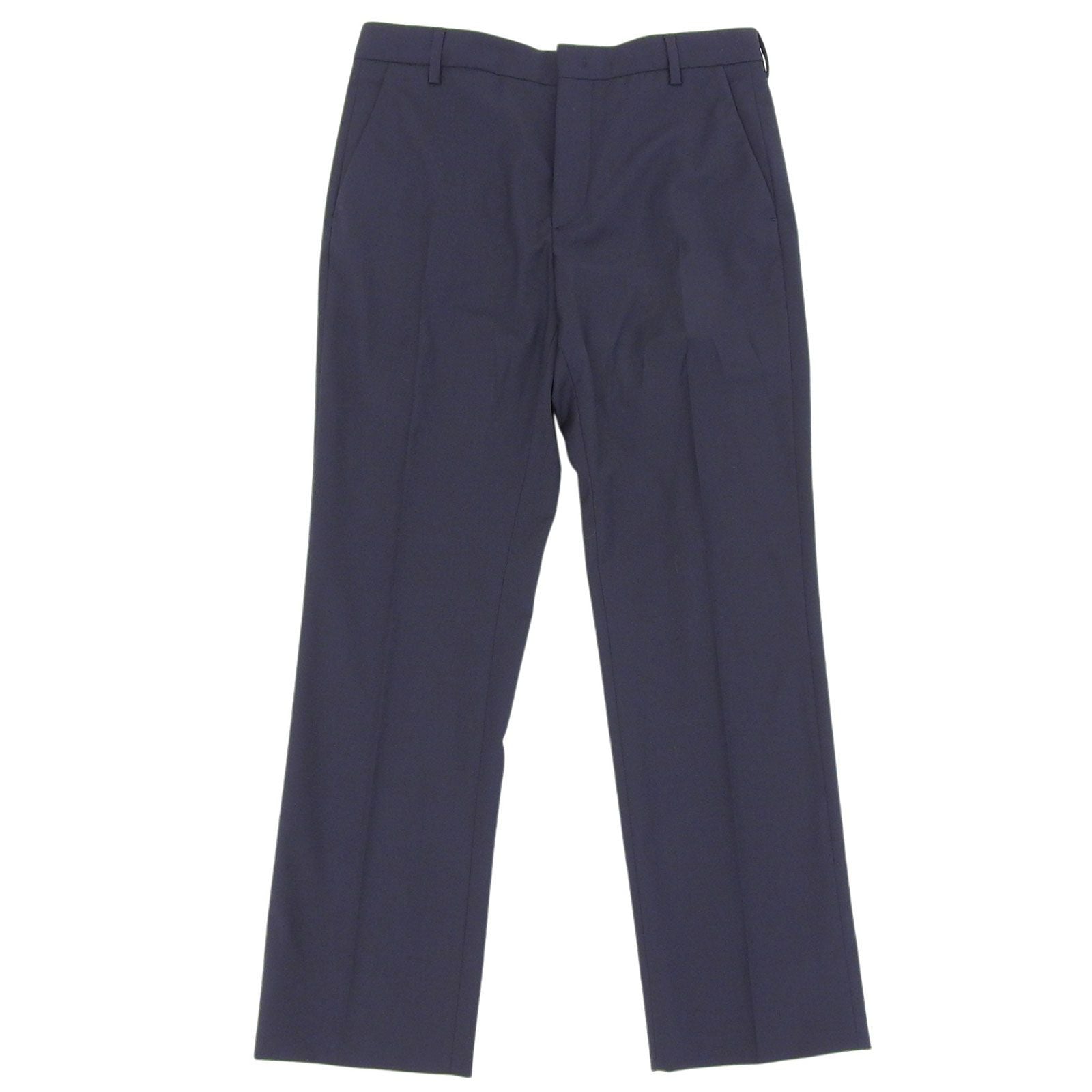 Fendi Wool Blend Logo Buttoned Trousers Pants Navy 44 Hanger Included