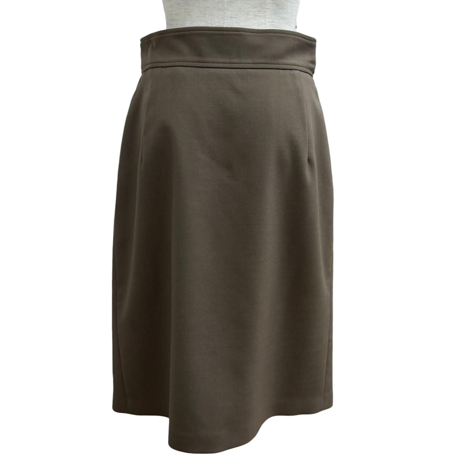 Hermes Belt Skirt Khaki — view 4