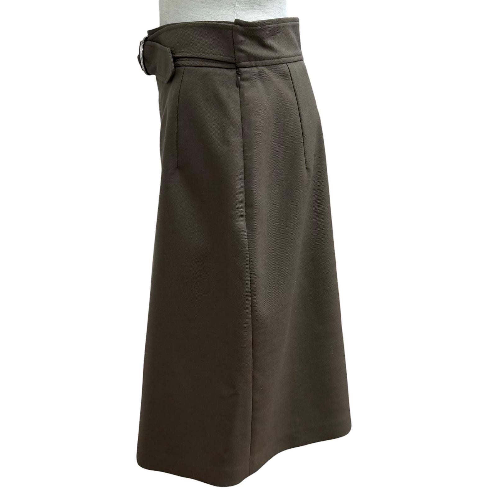 Hermes Belt Skirt Khaki — view 3