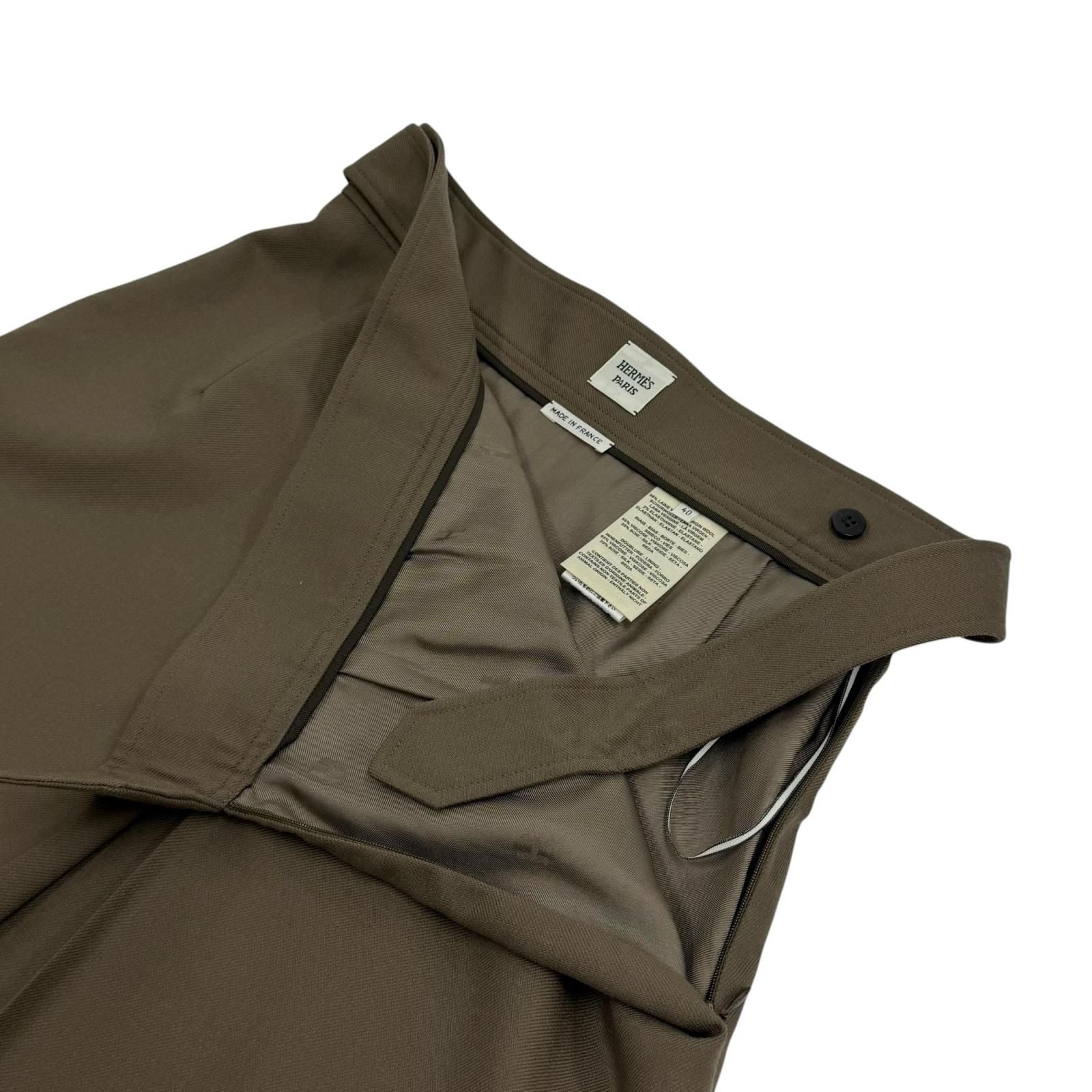 Hermes Belt Skirt Khaki — view 5