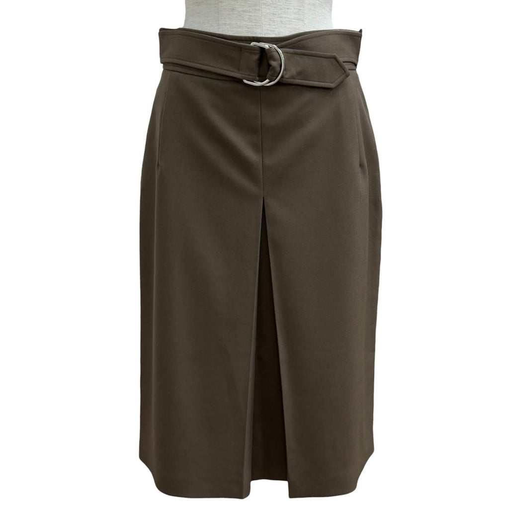 Hermes Belt Skirt Khaki