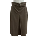 Hermes Belt Skirt Khaki