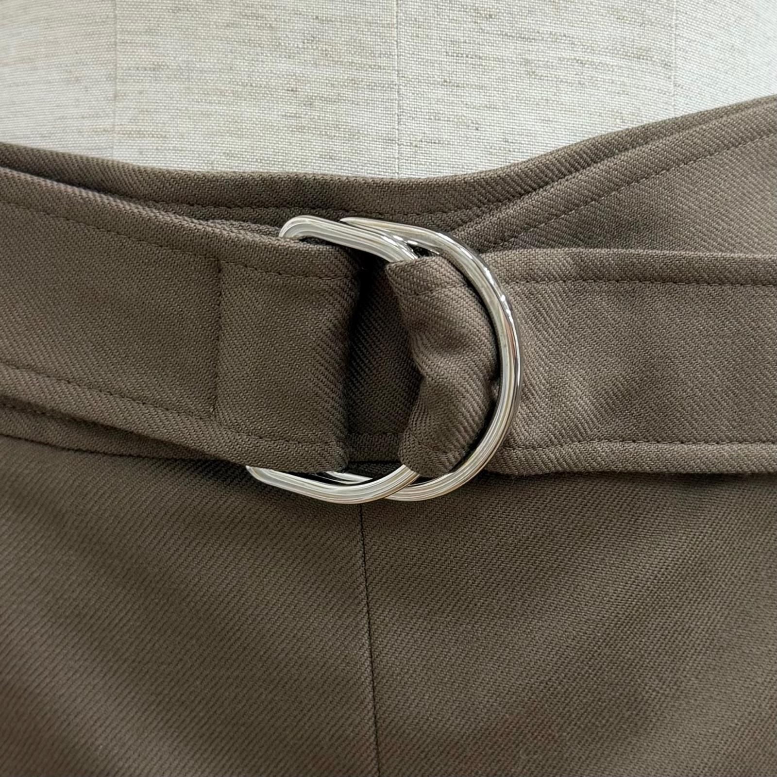 Hermes Belt Skirt Khaki — view 6