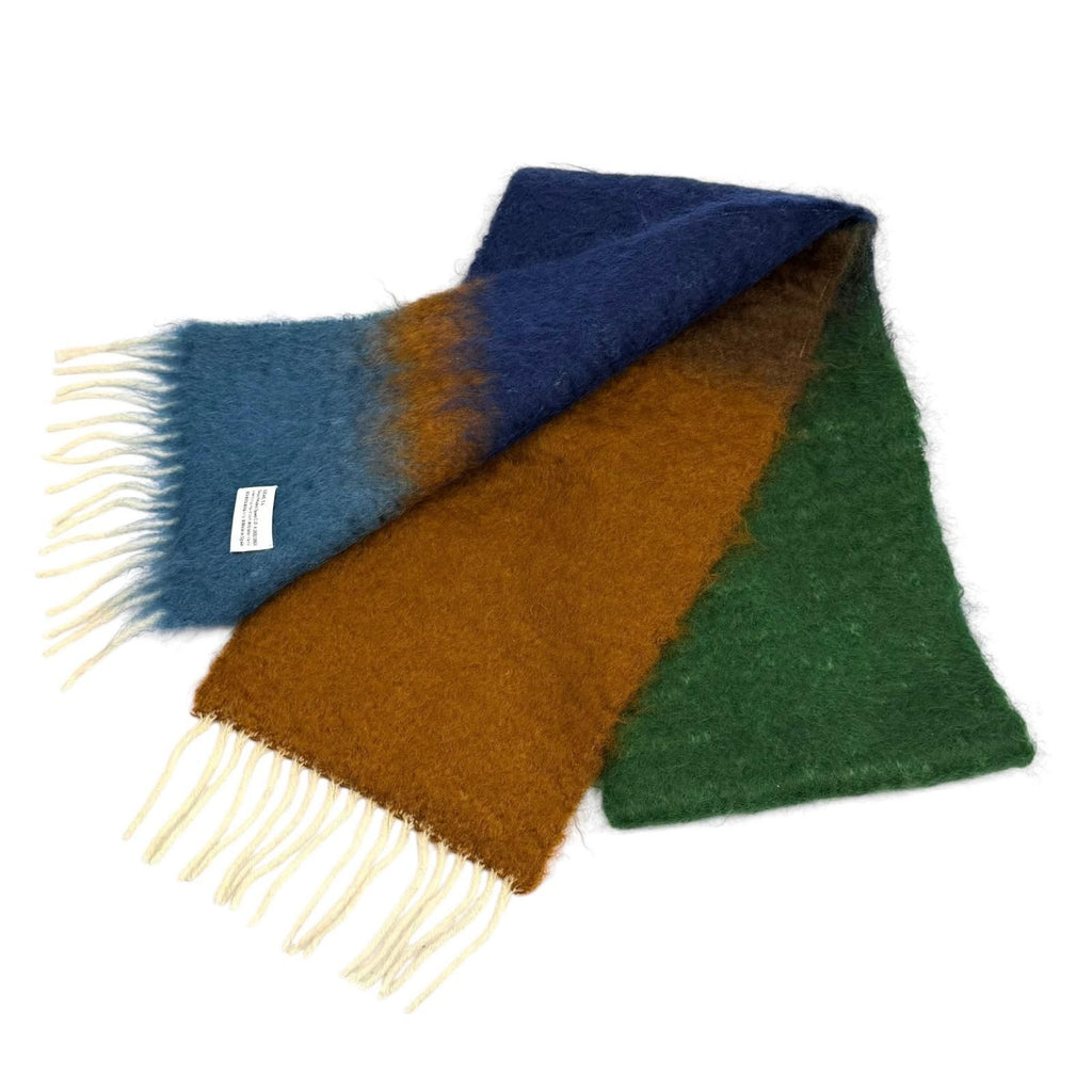 Loewe Mohair Wool Blend Anag Lambskin Patch Gradient Color Scarf Multi — view 2