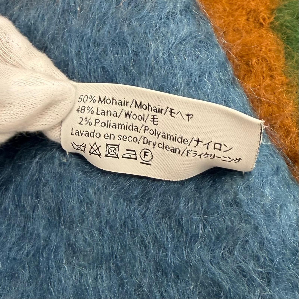 Loewe Mohair Wool Blend Anag Lambskin Patch Gradient Color Scarf Multi — view 7