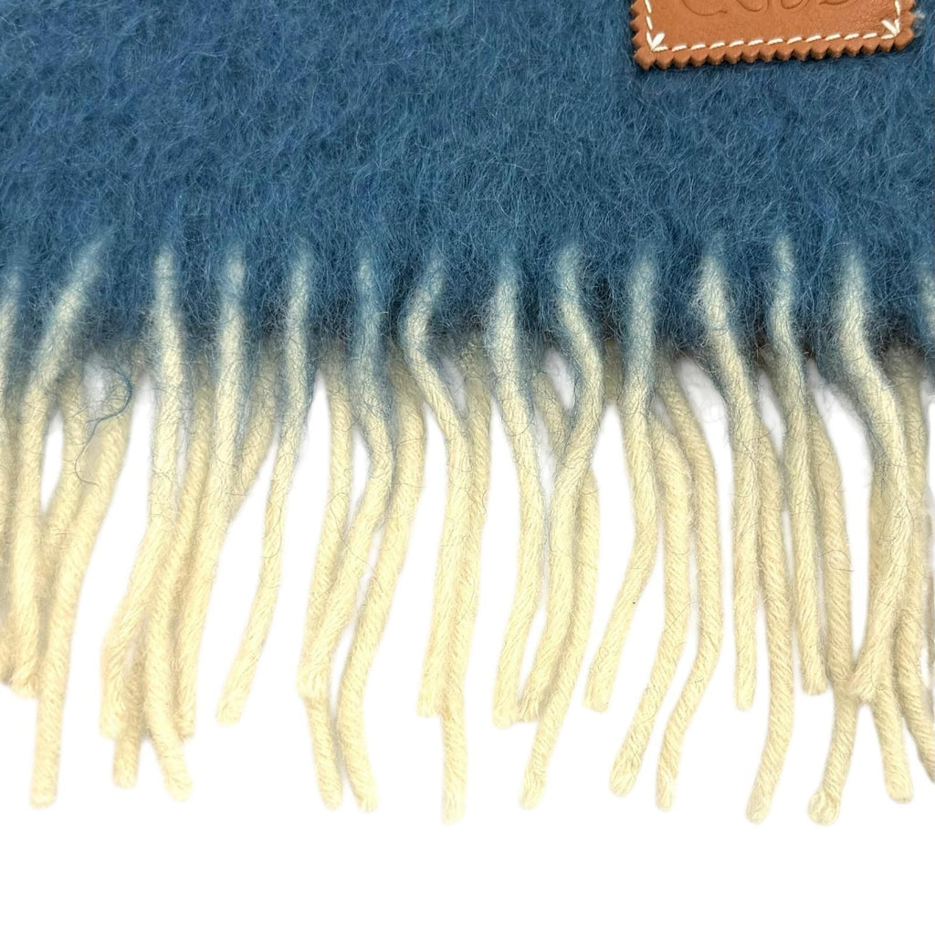Loewe Mohair Wool Blend Anag Lambskin Patch Gradient Color Scarf Multi — view 4