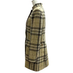 Hermes Vintage Wool Dead Stock Check Tweed Long Jacket Multi 42 — view 3