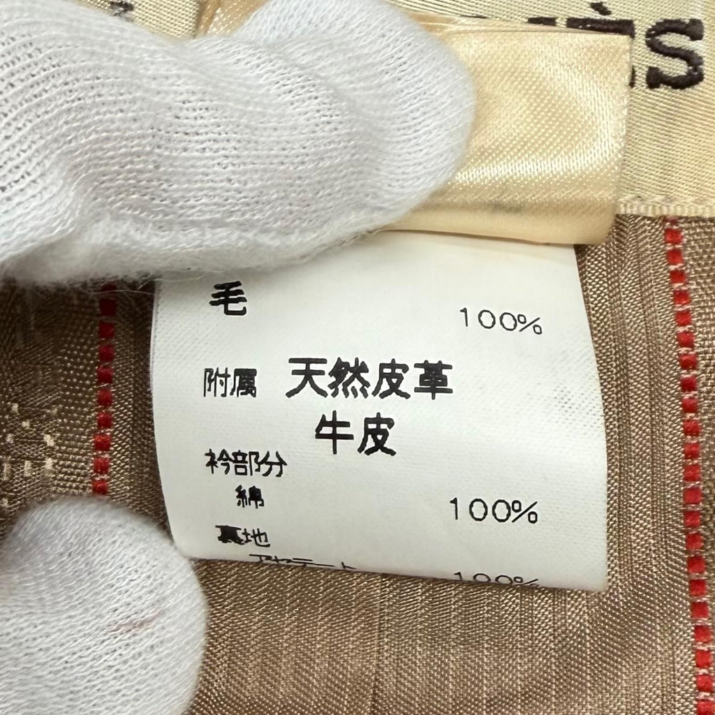 Hermes Vintage Wool Dead Stock Check Tweed Long Jacket Multi 42 — view 8