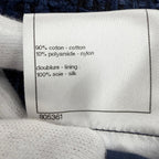 Chanel CC Logo Button Tweed Jacket Collarless Navy 36 — view 8
