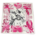Hermes Mythiques Phoenix Cashmere Silk Carre Geant 140 Scarf Pink