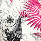 Hermes Mythiques Phoenix Cashmere Silk Carre Geant 140 Scarf Pink — view 3