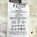 Fendi FF Logo Patch Dot Heart Shorts Ivory Red XS — view 8