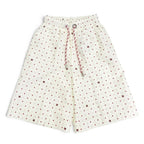 Fendi FF Logo Patch Dot Heart Shorts Ivory Red XS