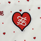 Fendi FF Logo Patch Dot Heart Shorts Ivory Red XS — view 4