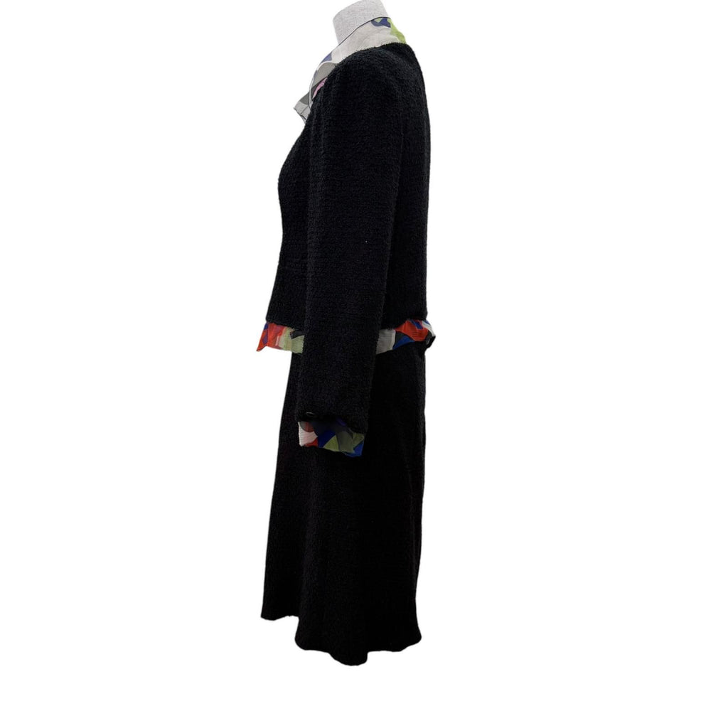 Chanel Vintage Silk CC Logo Circle Parts Tweed Jacket Skirt Set 34 — view 3