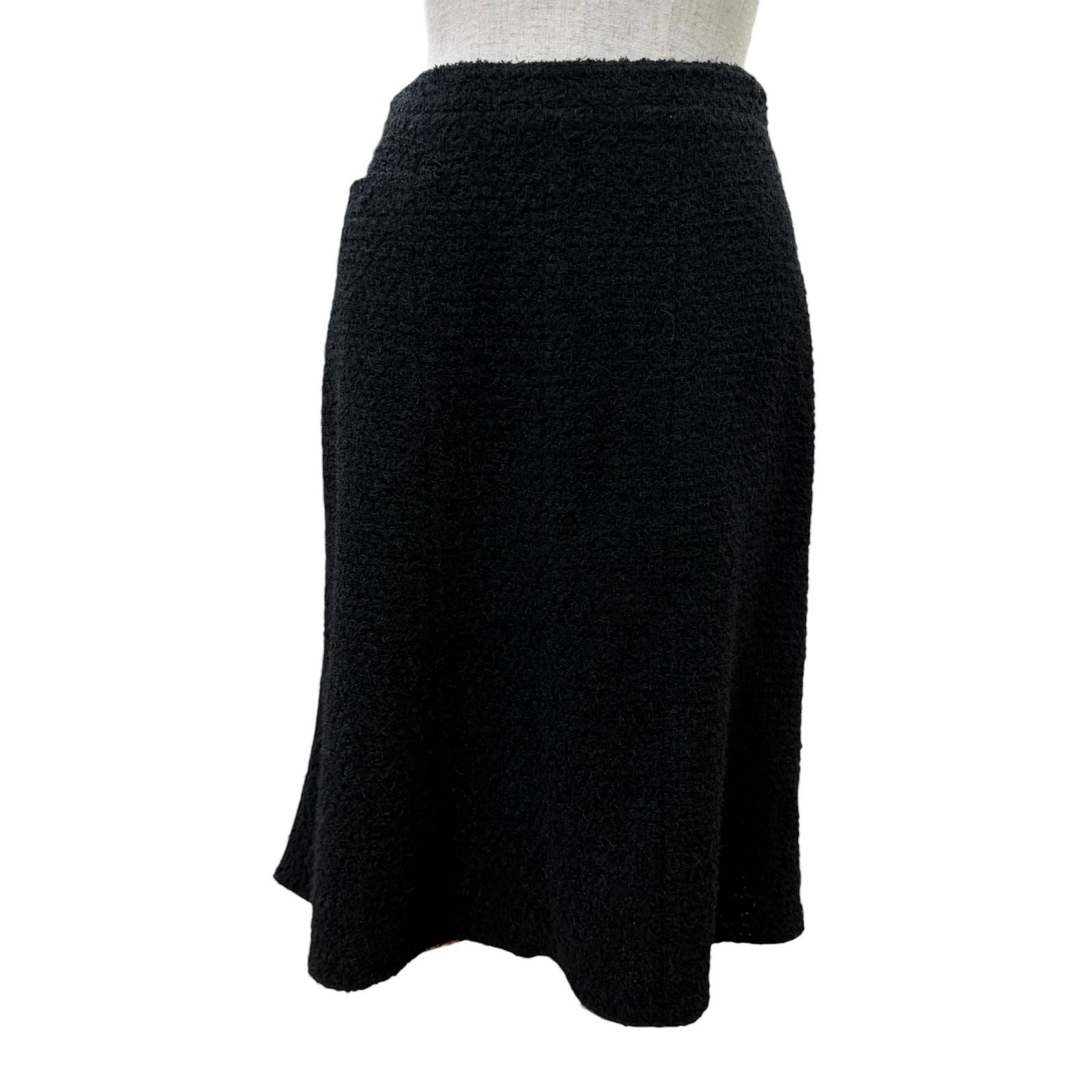 Chanel Vintage Silk CC Logo Circle Parts Tweed Jacket Skirt Set 34 — view 5