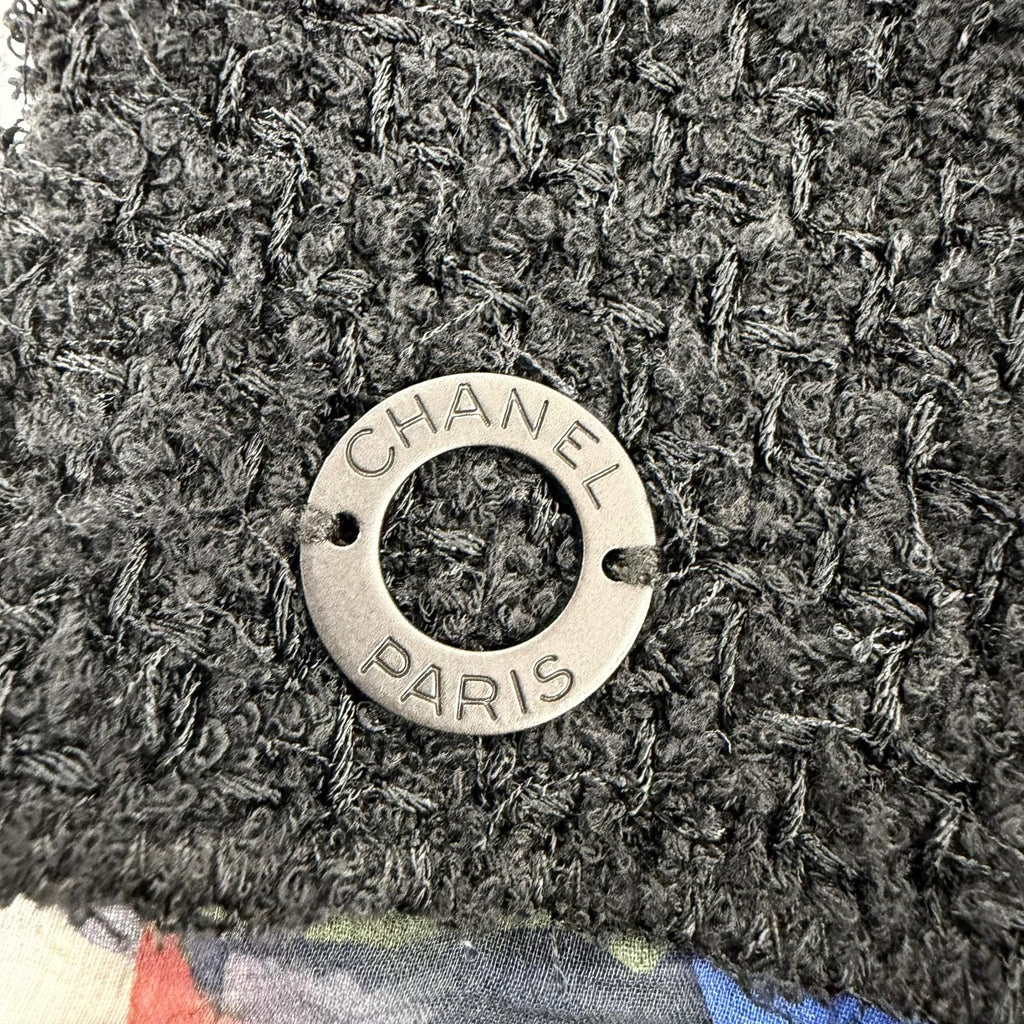 Chanel Vintage Silk CC Logo Circle Parts Tweed Jacket Skirt Set 34 — view 8