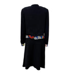 Chanel Vintage Silk CC Logo Circle Parts Tweed Jacket Skirt Set 34 — view 4