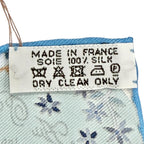 Hermes Au Pays Des Oiseaux Fleurs in the Land of Blooming Birds 100% Silk Bleu — view 6