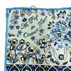 Hermes Au Pays Des Oiseaux Fleurs in the Land of Blooming Birds 100% Silk Bleu — view 4