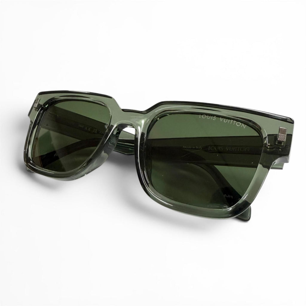 Louis Vuitton LV Escape Square Eyewear Sunglasses Clear Khaki Demo Lens