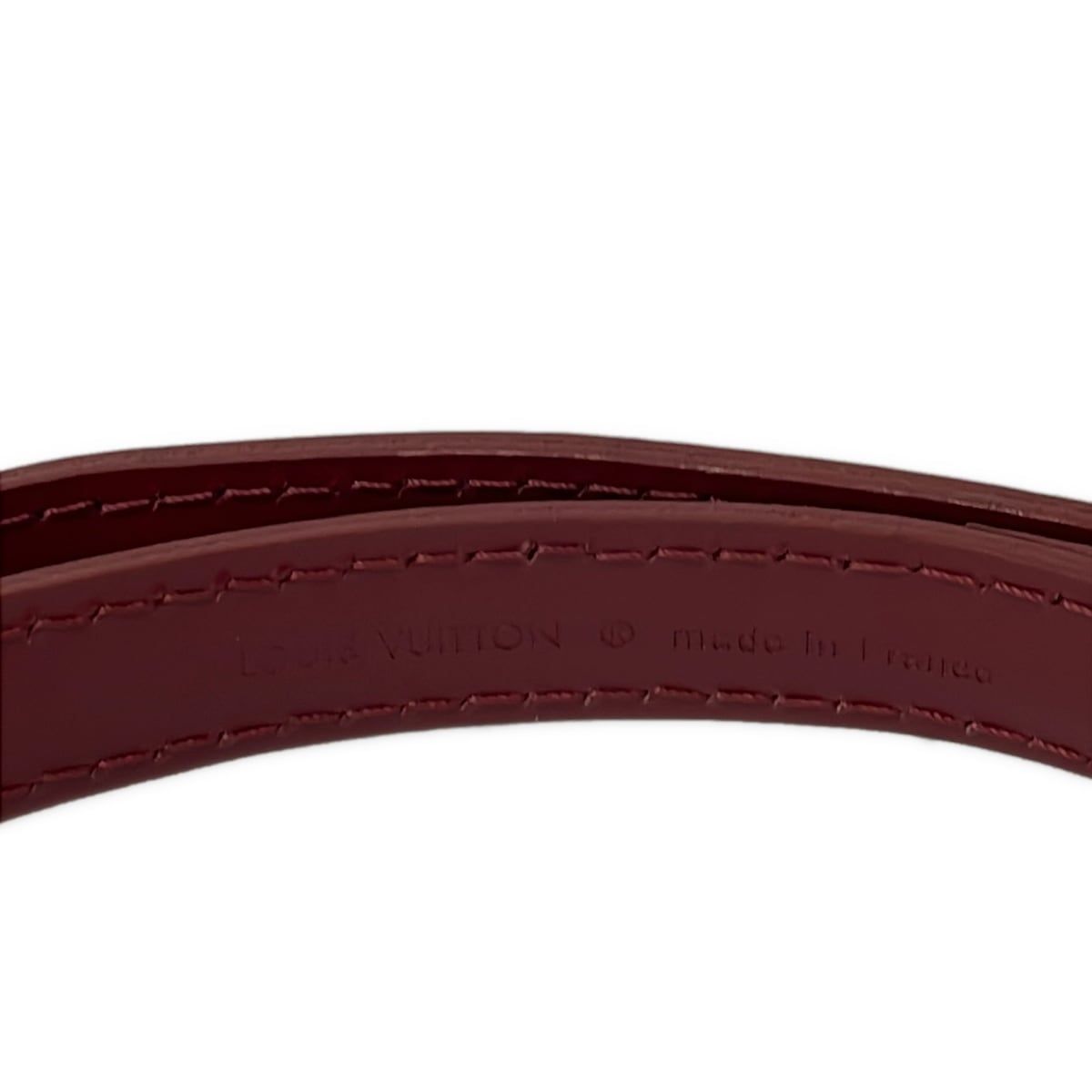 Louis Vuitton Shoulder Strap Epi Adjustable Width Epi) Ruby Leather Handbag — view 3