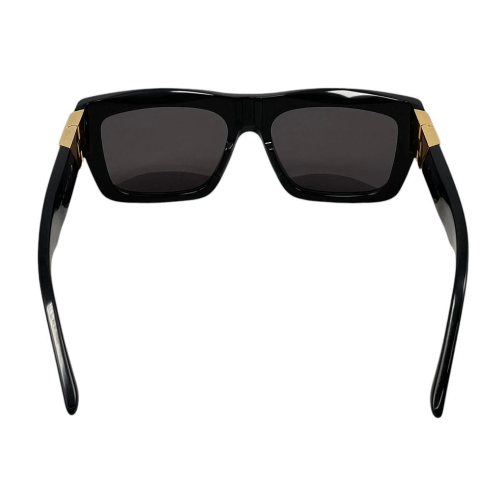 Bottega Veneta Sunglasses Square Frame BV Black Gold Eyewear — view 4