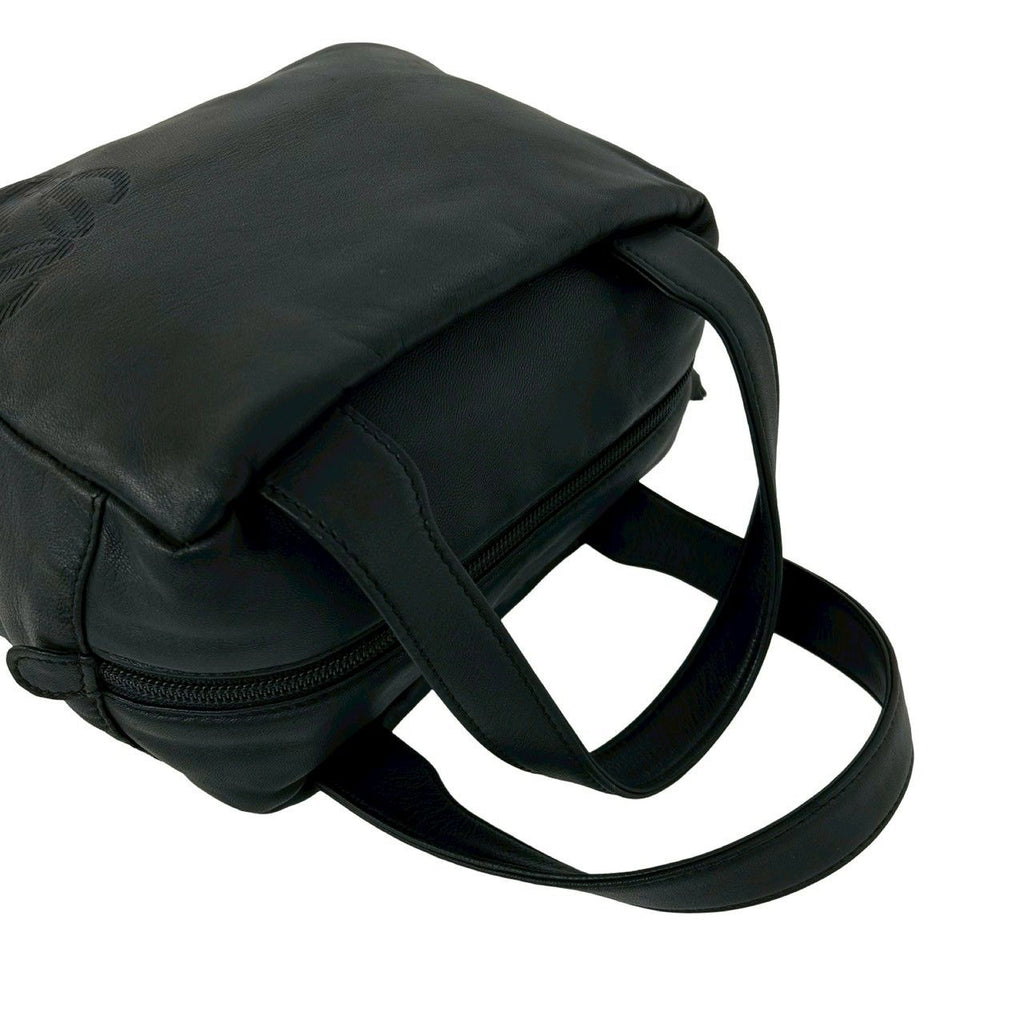 Loewe Vintage Anagram Logo Nappa Leather Handbag Mini Tote Black
