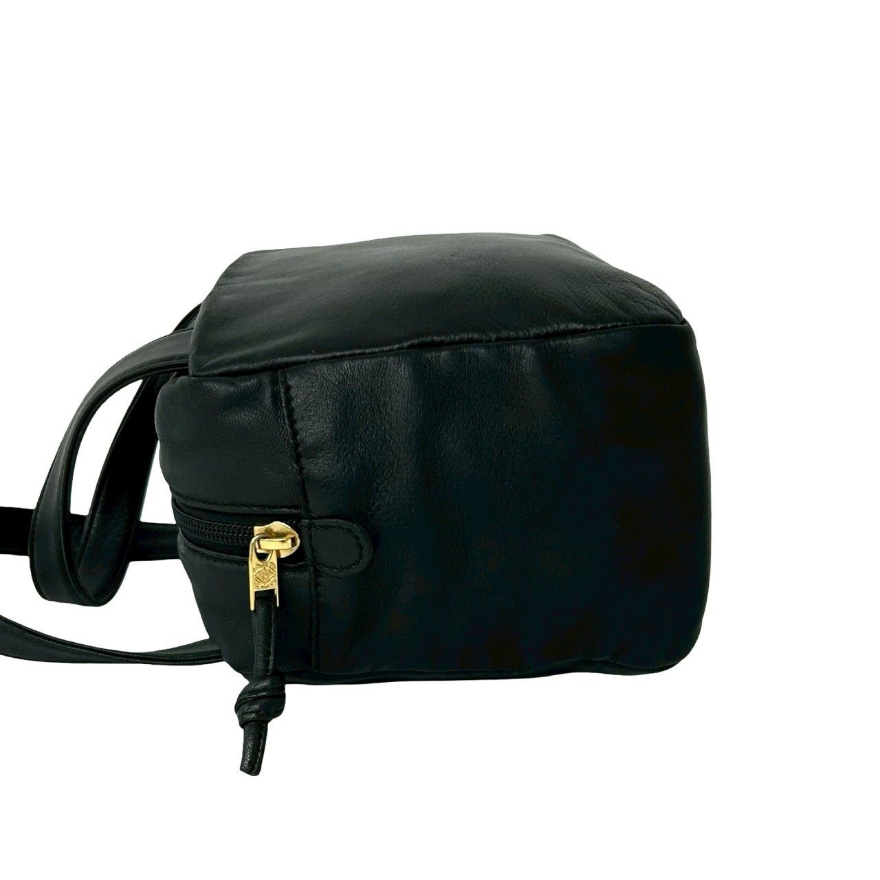 Loewe Vintage Anagram Logo Nappa Leather Handbag Mini Tote Black