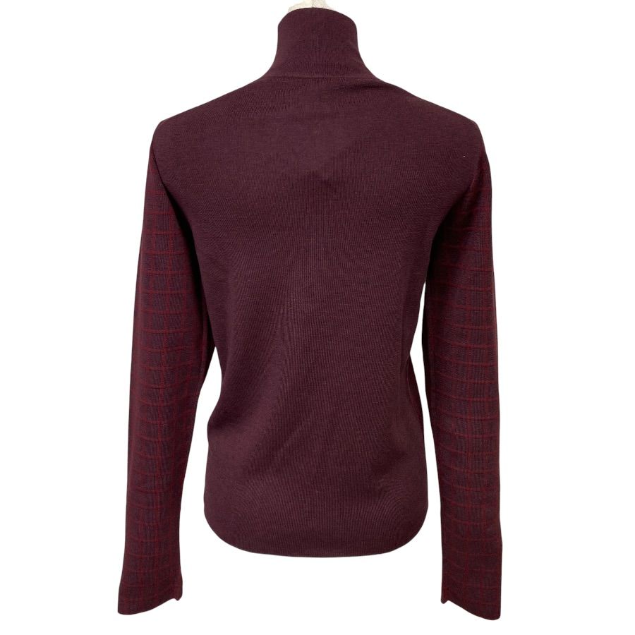 Hermes Turtleneck Knit Sweater Top Cashmere Silk Bordeaux Fine Daily — view 3