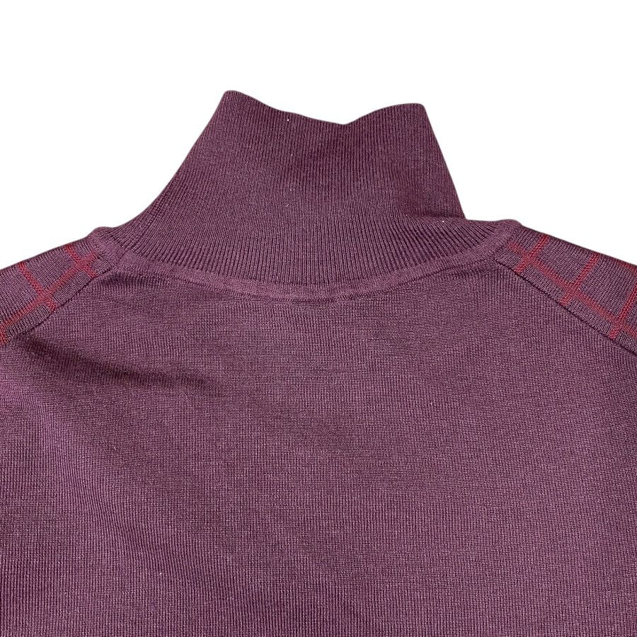 Hermes Turtleneck Knit Sweater Top Cashmere Silk Bordeaux Fine Daily — view 7