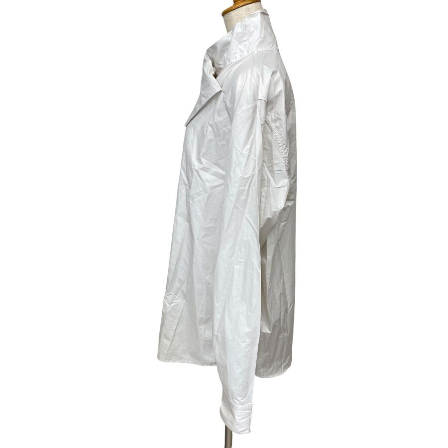 Hermes Pullover Shirt Long Sleeve Top Cotton Polyamide White High Quality Daily — view 2