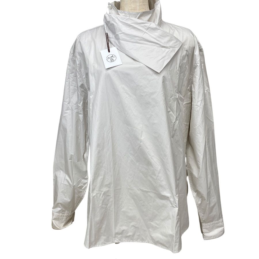 Hermes Pullover Shirt Long Sleeve Top Cotton Polyamide White High Quality Daily